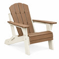 Sillón Adirondack 83 x 78 x 98 cm de plástico efecto madera marrón crema para exterior
