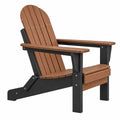 Silla Adirondack 86 x 76 x 98 cm de plástico marrón y negro para exterior estilo clásico
