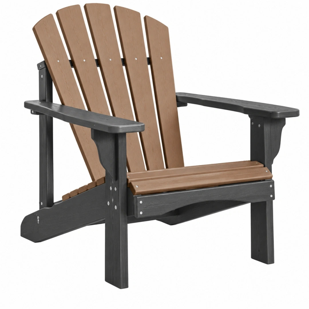 Sillón Adirondack 83 x 78 x 94 cm de plástico marrón y negro para exterior