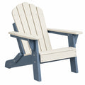 Silla Adirondack 83 x 80 x 95 cm de madera azul y blanco para exterior